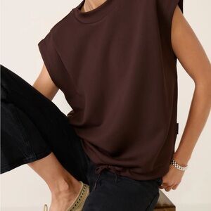 Varley Coffee Bean Sleeveless Sweatshirt